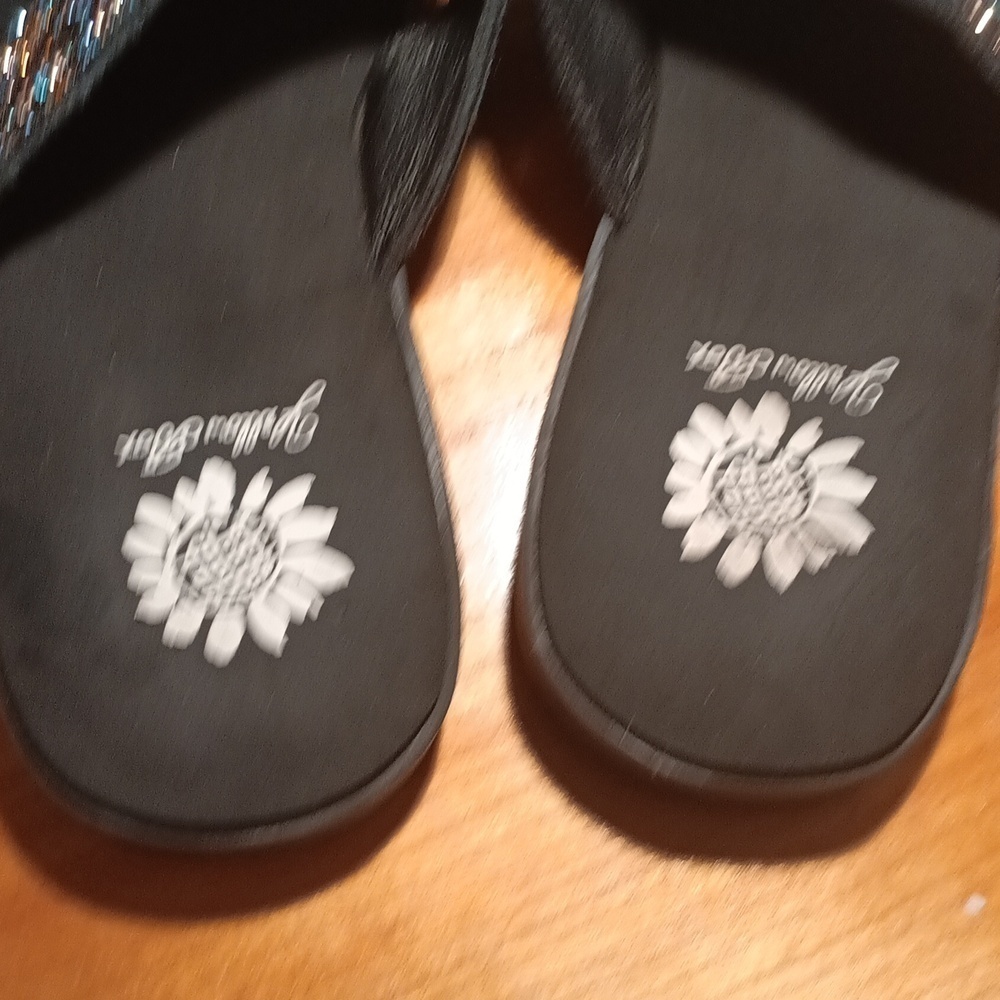 Yellow Box Women's Black and Brown Sandals Size 7 - Picture 5 of 9